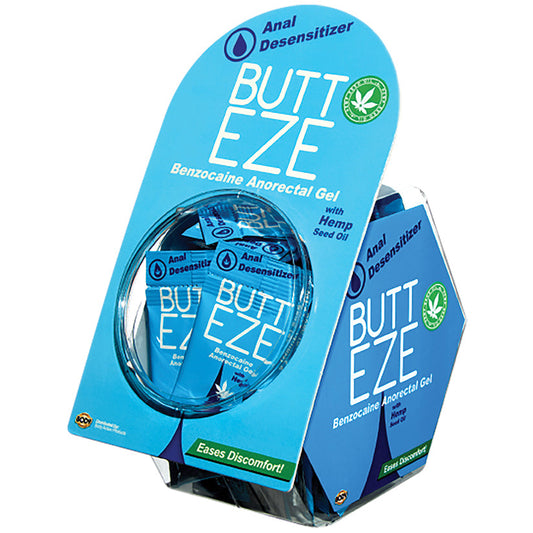 BUTT EZE Anal Desensitizer Foil Display of 50