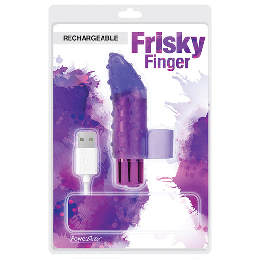 PowerBullet Frisky Fingers Rechargeable-Purple 2.5