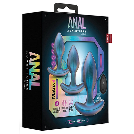 Anal Adventures Matrix Cosmos Plug Kit-Lunar Blue