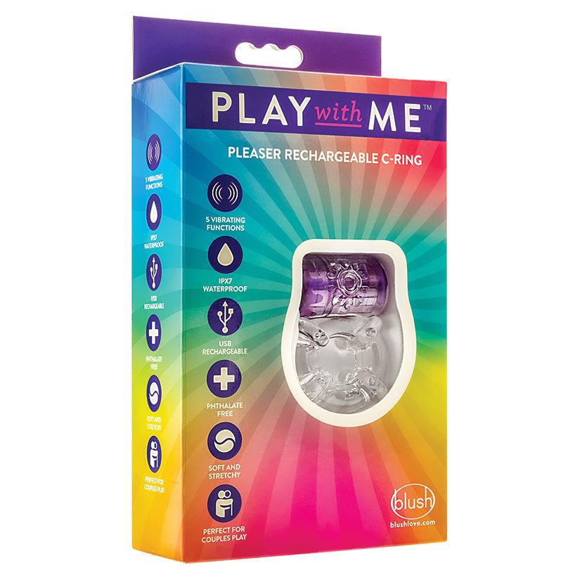 Play With Me Pleaser Rechargeable C-Ring-Purple