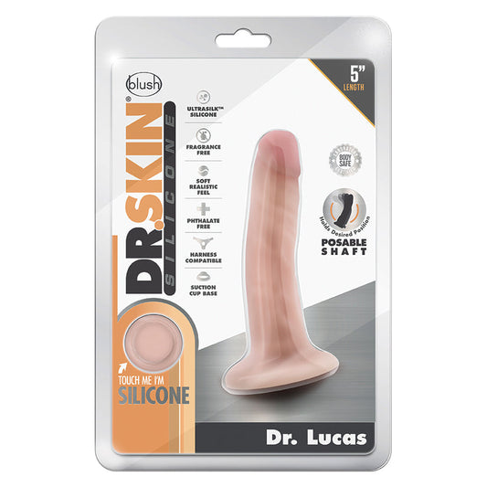 Dr. Skin Silicone Dong with Suction Cup-Dr. Lucas Vanilla 5