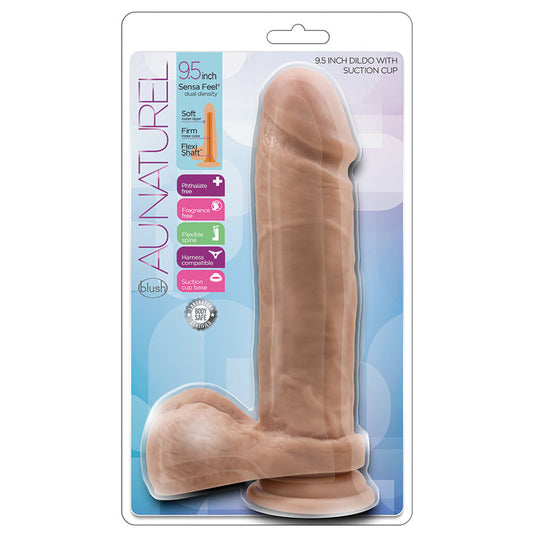 Au Naturel Dildo with Suction Cup-Mocha 9.5