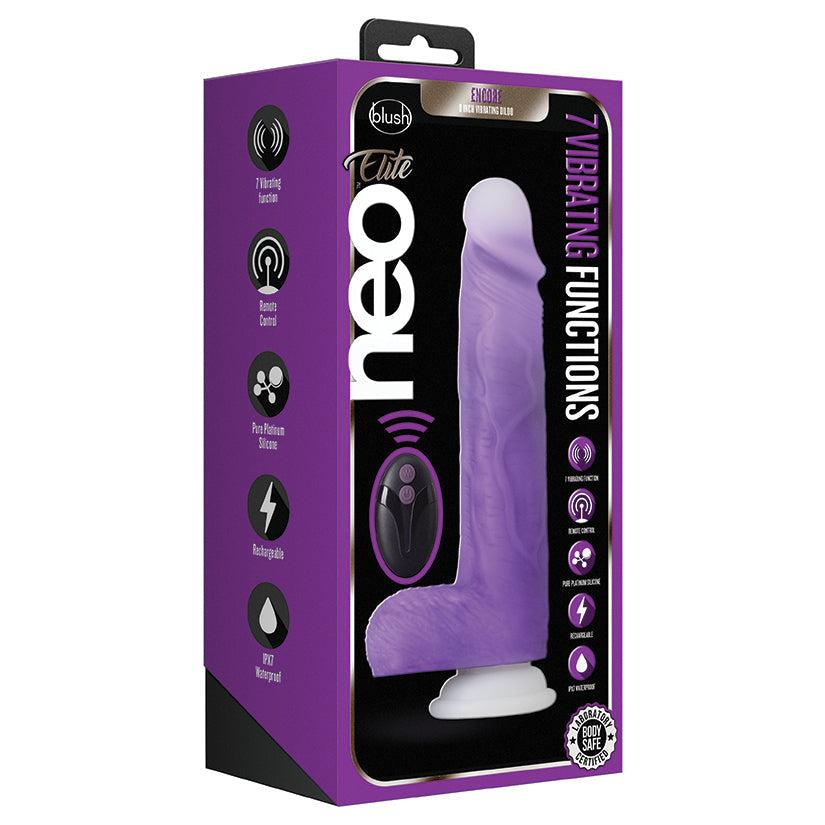 Neo Elite Encore Vibrating Dildo-Purple 8