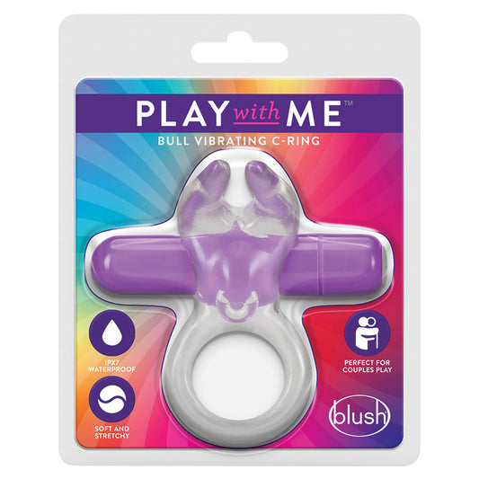 Play with Me Bull Vibrating C-Ring-Purple