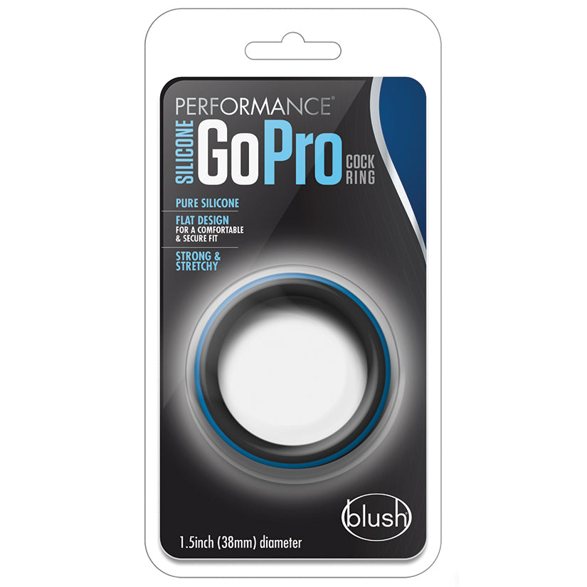 Performance Silicone Go Pro Cock Ring-Black/Indigo