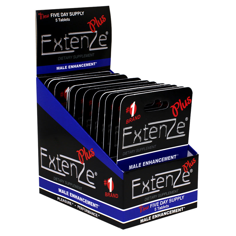 Extenze Red Tablet 5ct Blister Display of 12