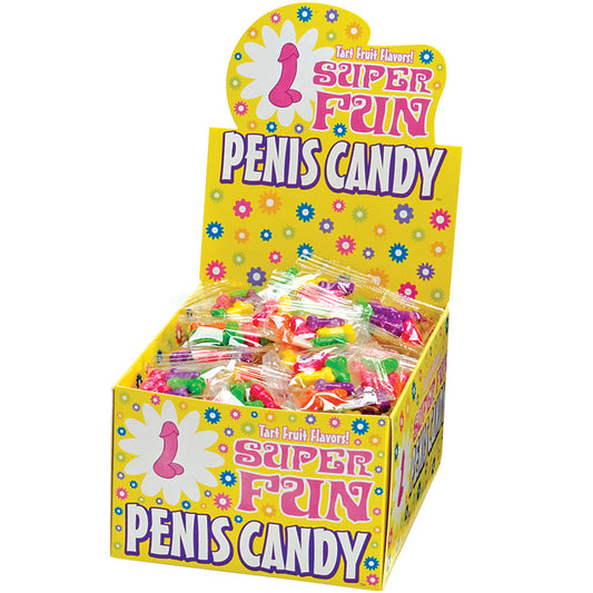 Super Fun Penis Candy Fun Size Individual Packets Display of 100