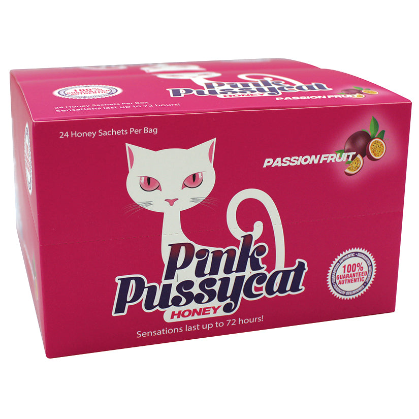 Pink Pussycat Passionfruit Honey Single Pack Display of 24