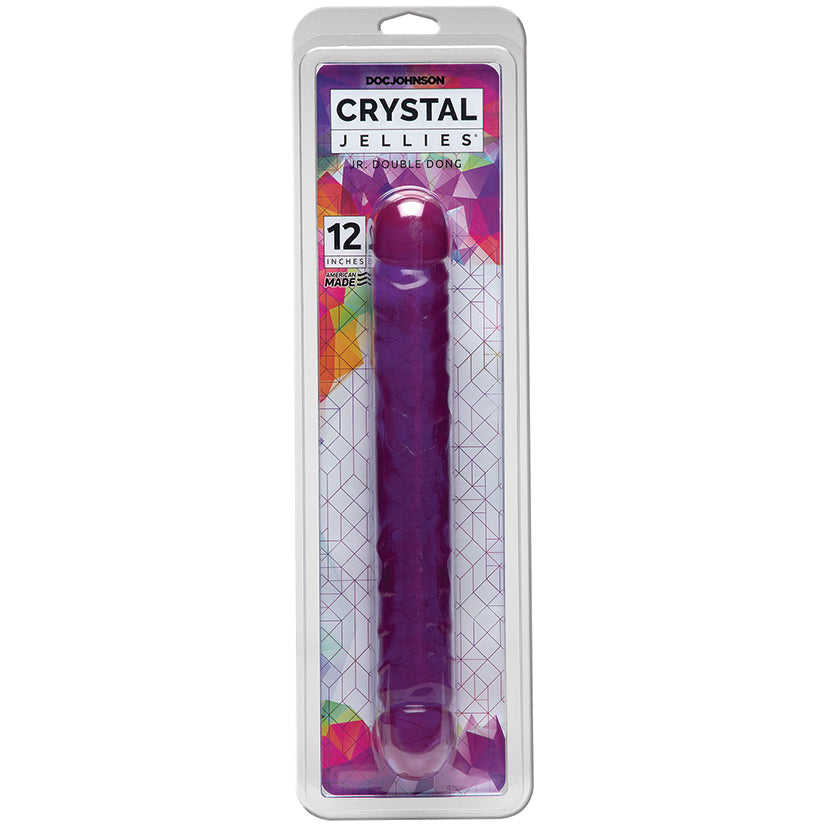 Crystal Jellies Jr Double Dong-Purple 12