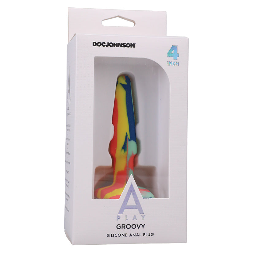 A-Play Groovy Silicone Anal Plug-Sunrise 4