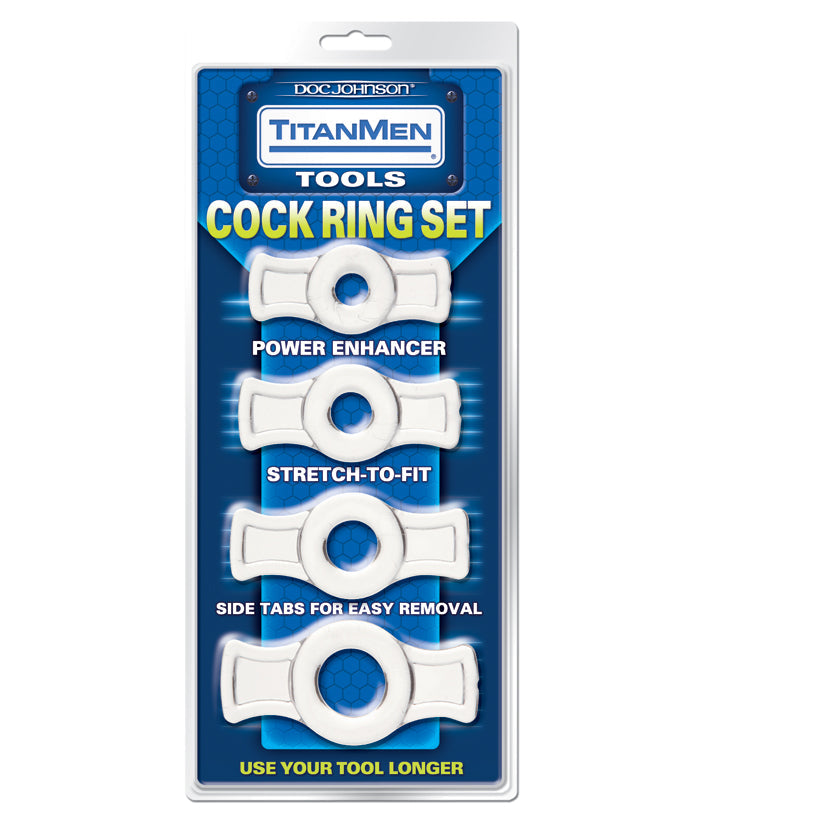 TitanMen Cock Ring Set-Clear