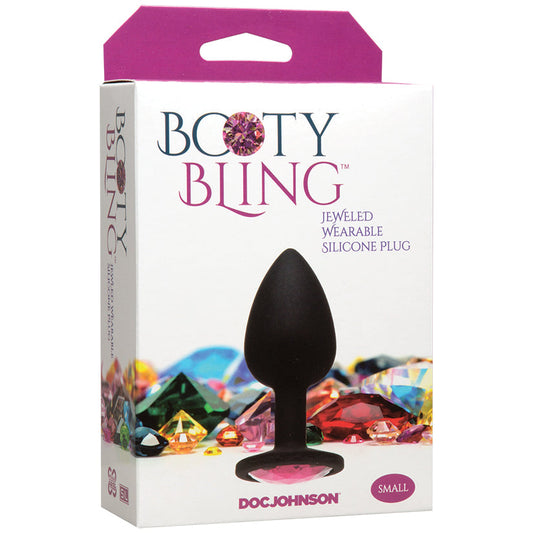 Booty Bling Silicone Plug Small-Pink