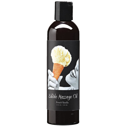 Earthly Body Edible Massage Oil-French Vanilla 8oz