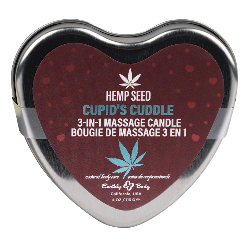 Earthly Body Hemp Seed 3n1 Valentines Day Candles-Cupid's Cuddle 4oz