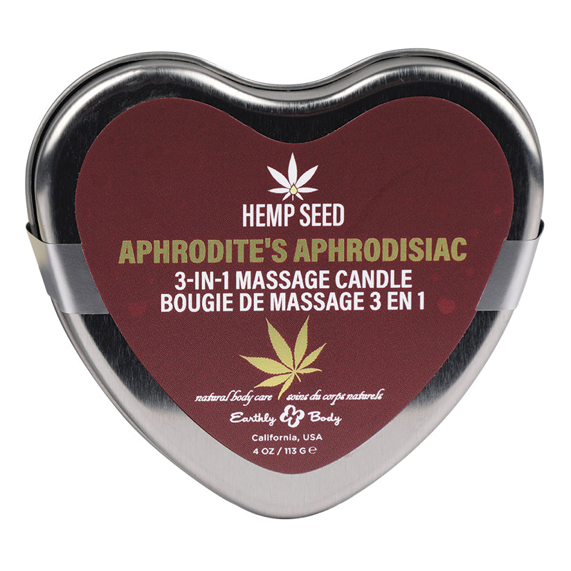 Earthly Body Hemp Seed 3n1 Valentines Day Candles-Aphrodite's 4oz