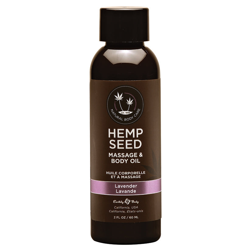 Earthly Body Hemp Seed Massage Oil-Lavender 2oz