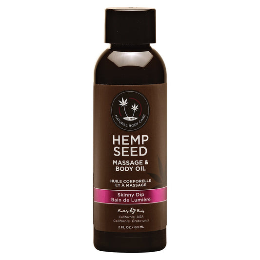 Earthly Body Hemp Seed Massage Oil-Skinny Dip 2oz