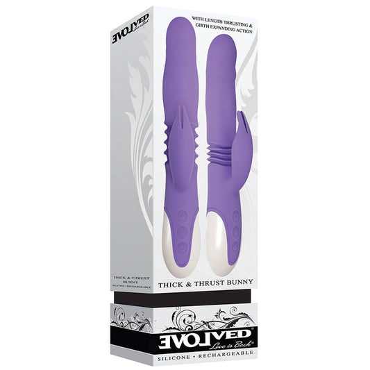 Evolved Thick & Thrust Silicone Bunny-Purple 9