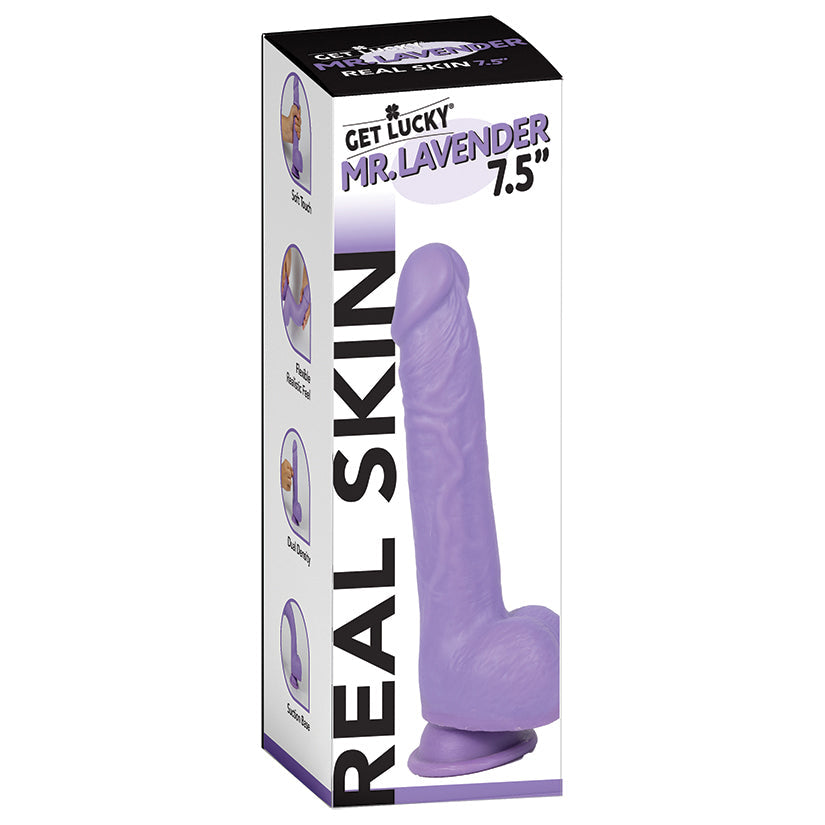 Get Lucky Mr. Dildo-Lavender 7.5