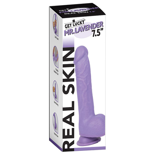 Get Lucky Mr. Dildo-Lavender 7.5