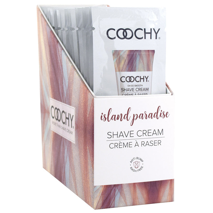 Coochy Shave Cream-Island Paradise 15ml Foil Display of 24