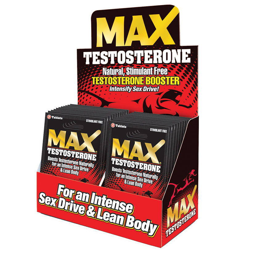 MAX Testosterone Single Pack Display of 24