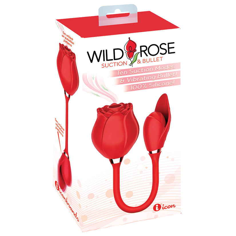 Wild Rose & Bullet Wild Rose Rechargeable Silicone Suction Vibrator