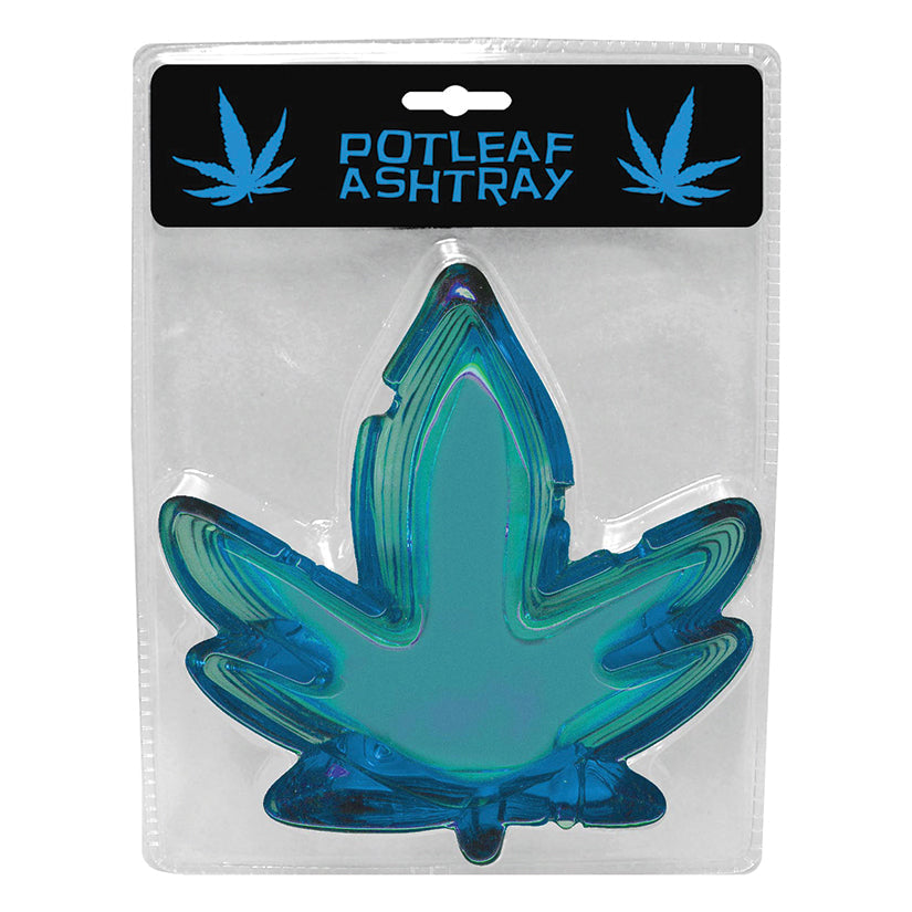 Pot Leaf Ashtray-Blue