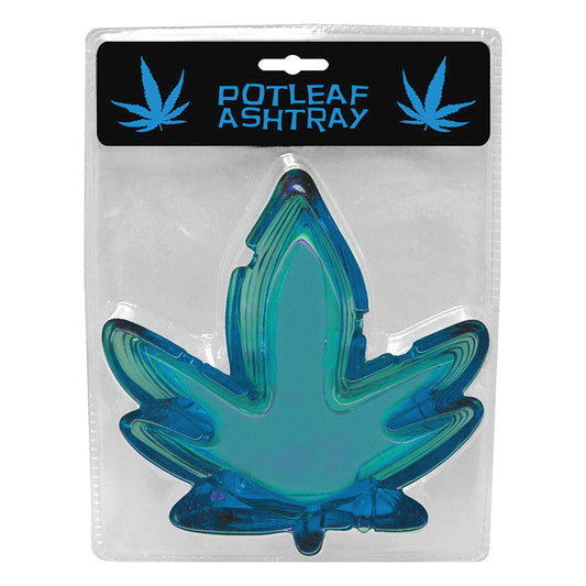 Pot Leaf Ashtray-Blue