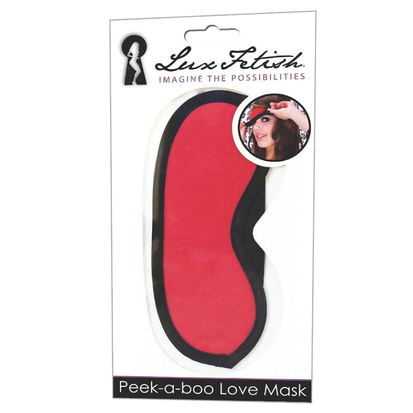 Lux Fetish Peek-A-Boo Love Mask-Red