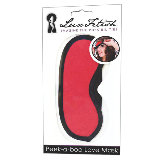 Lux Fetish Peek-A-Boo Love Mask-Red