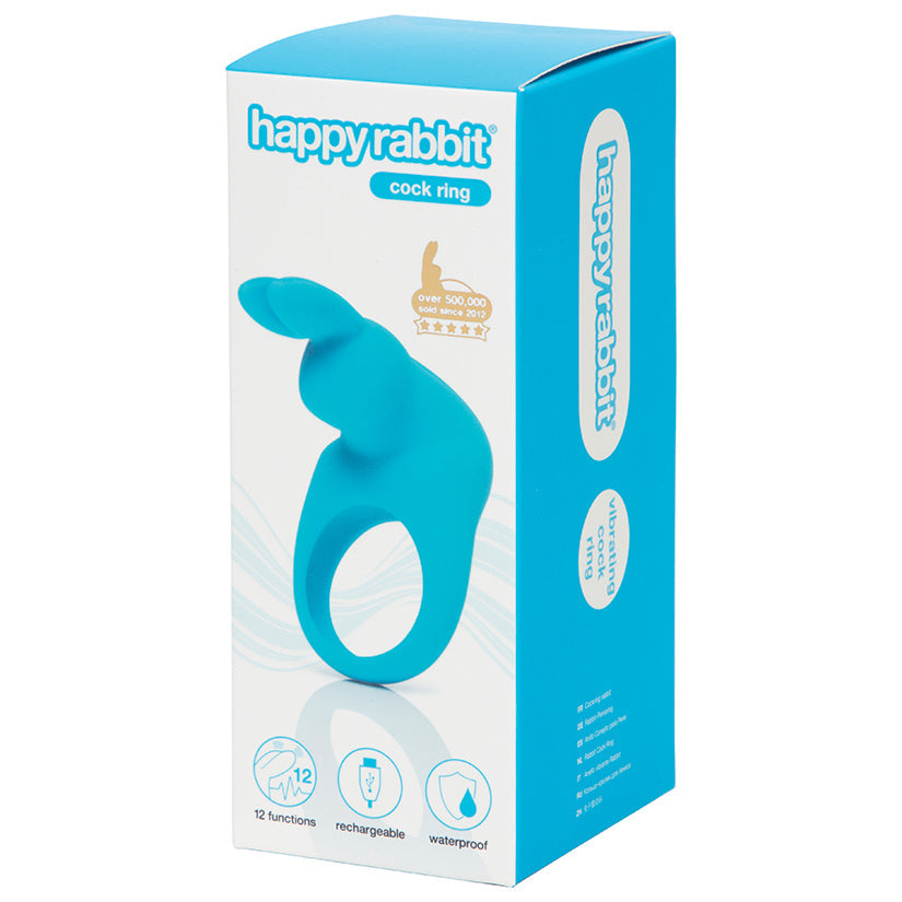 Happy Rabbit Rechargeable Cock Ring-Blue