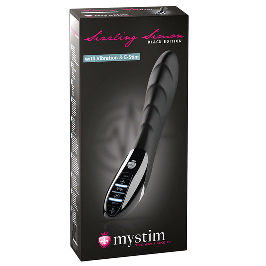 Mystim Sizzling Simon E-Stim Vibrator-Black Edition