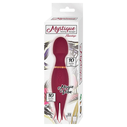 Mystique Vibrating Massagers Magic Wand-Eggplant