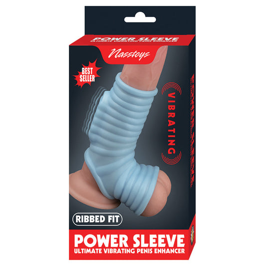 Vibrating Power Sleeve Ribbed Fit-Blue