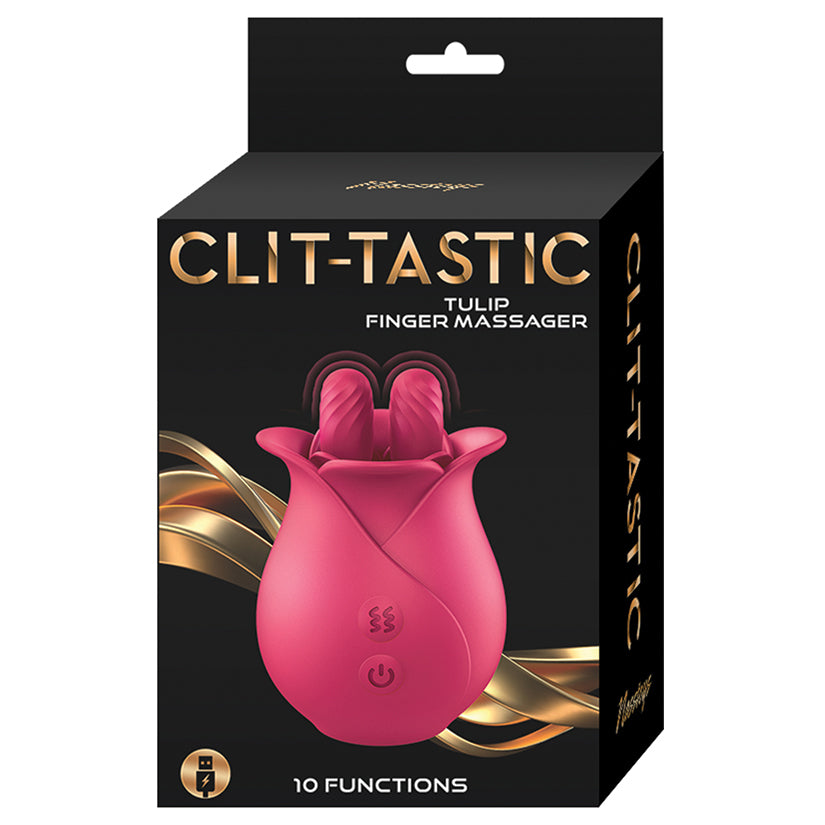 Clit-Tastic Tulip Finger Massager-Red