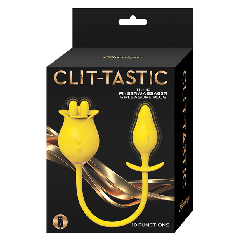 Clit-Tastic Tulip Finger Massager & Pleasure Plug-Yellow