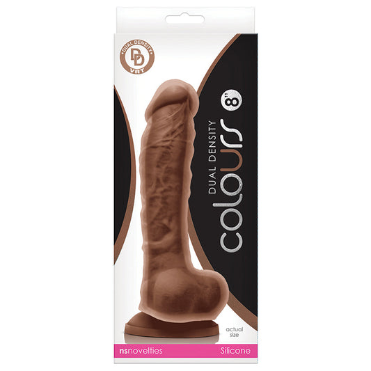 Colours Dual Density Dildo-Brown 8