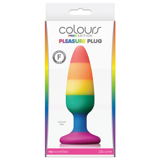 Colours Pride Edition Pleasure Plug-Rainbow Medium