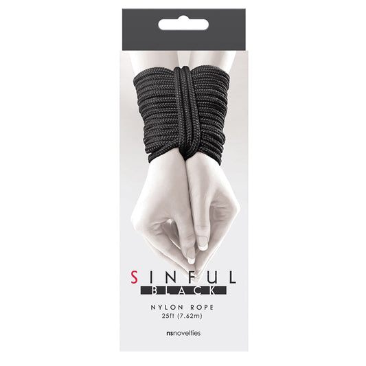 Sinful Nylon Rope-Black 25ft