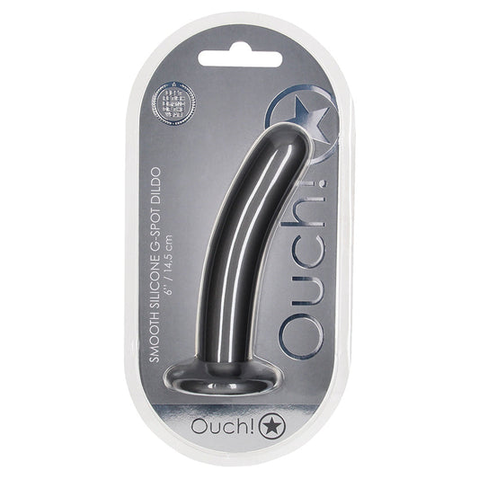 Ouch! Smooth G-Spot Dildo-Gun Metal 6