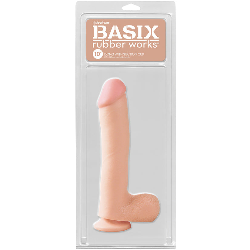 Basix Rubber Works Dong with Suction Cup-Light 10