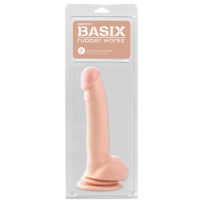 Basix Rubber Works Dong with Suction Cup-Light 9