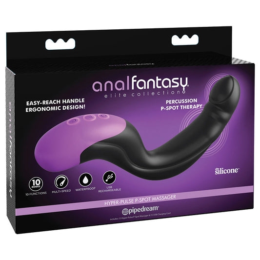 Anal Fantasy Elite Hyper Pulse P-Spot Massager-Black