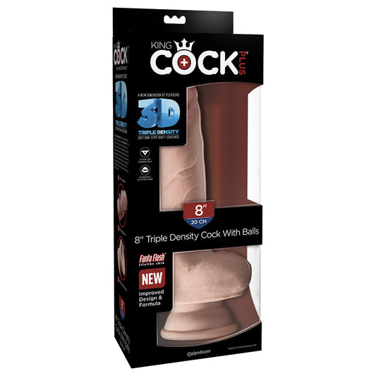 King Cock Plus Triple Density Fat Cock with Balls-Light 8