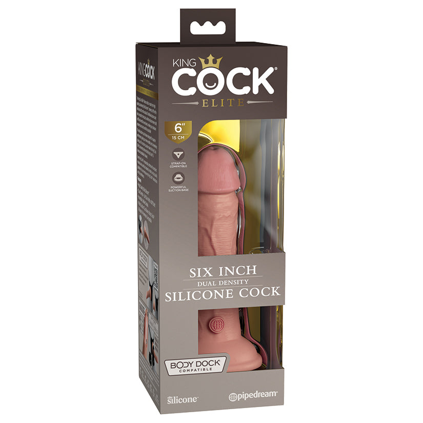 King Cock Elite Dual Density Silicone Cock-Light 6