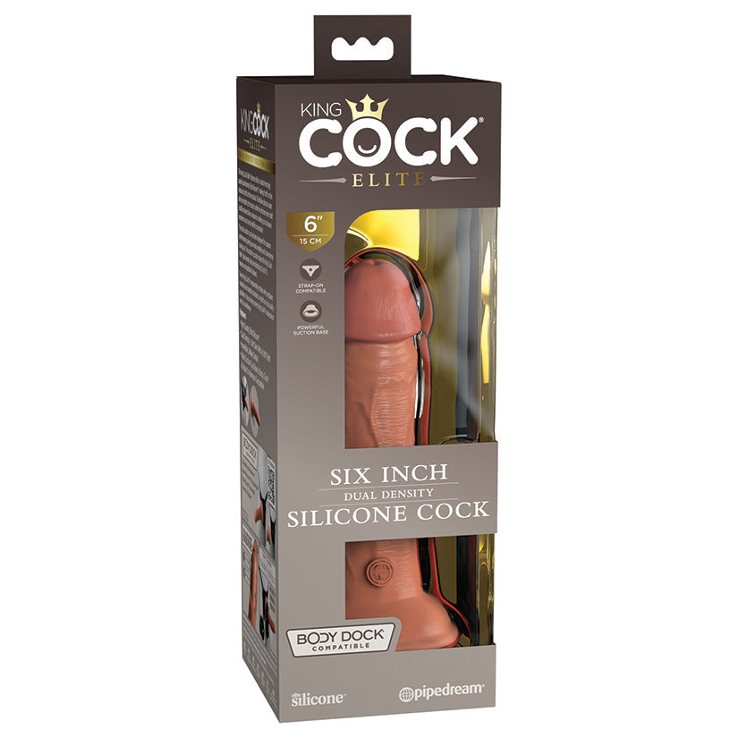 King Cock Elite Dual Density Silicone Cock-Tan 6