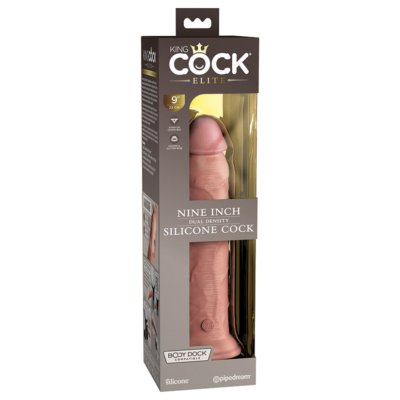 King Cock Elite Dual Density Silicone Cock-Light 9