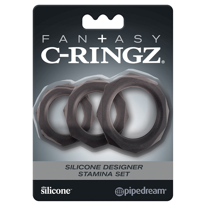 Fantasy C-Ringz Silicone Designer Stamina Set-Black