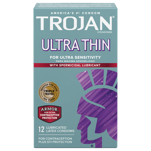 Trojan Ultra Thin Armor Spermicidal (12 Pack)